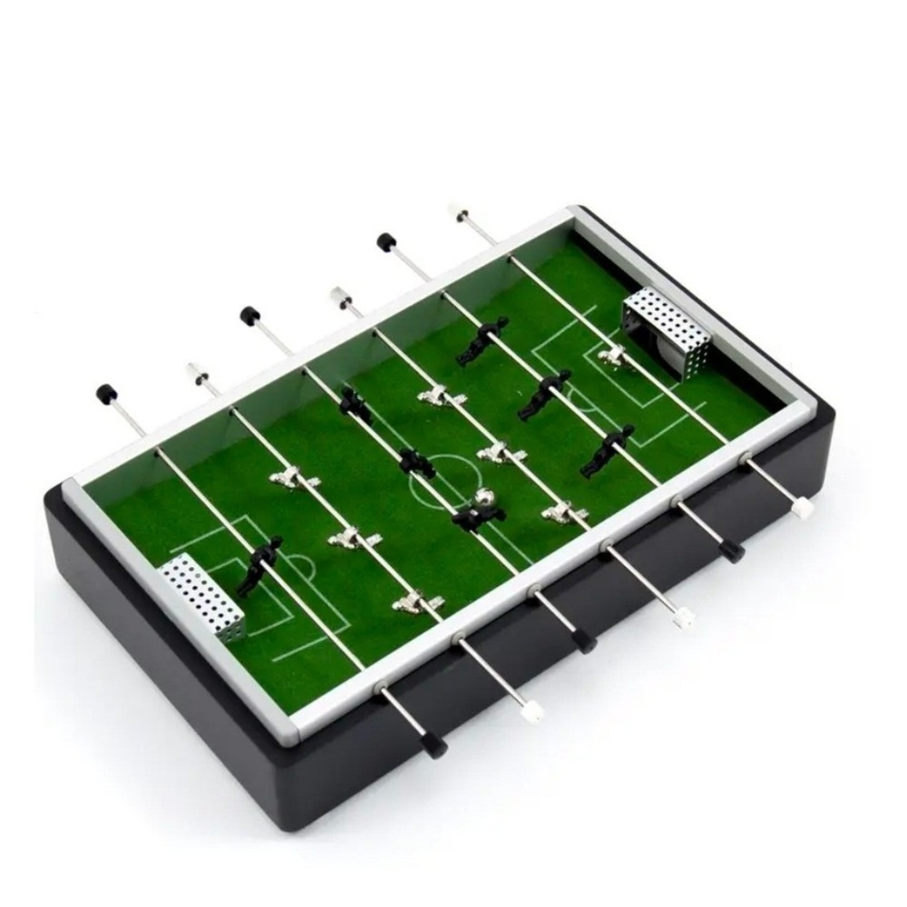 Mini Tabletop Foosball Game Portable‎ Desktop Soccer Table Black and Green